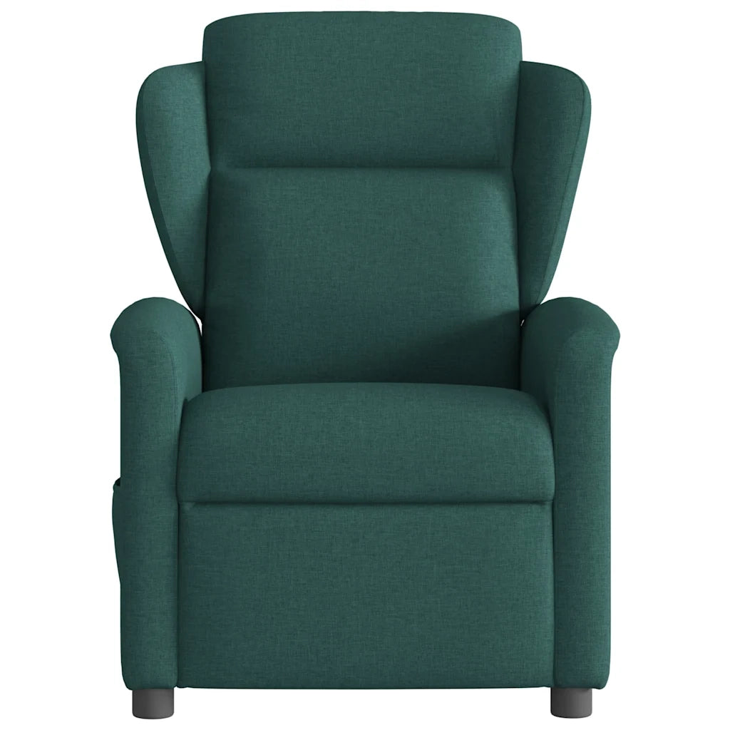Divano Sedia-Poltrona Reclinabile in Tessuto Verde Scuro 828028