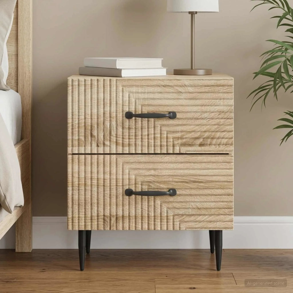 Armadio da Notte con cassetto Rovere Sonoma 43 x 34,5 x 47,5 cm 894759
