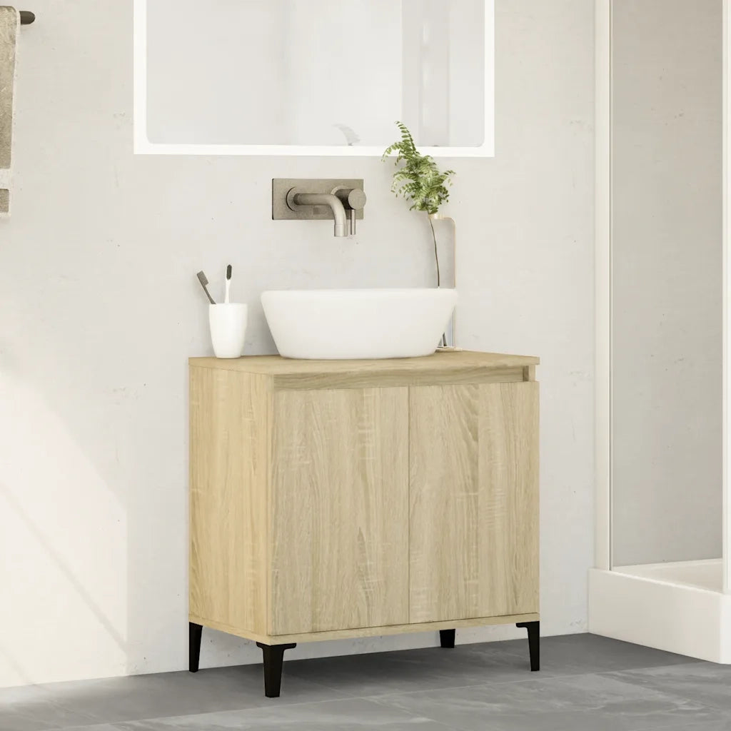 Mobile Lavabo Rovere Sonoma 58x33x60 cm in Legno Multistrato 847408