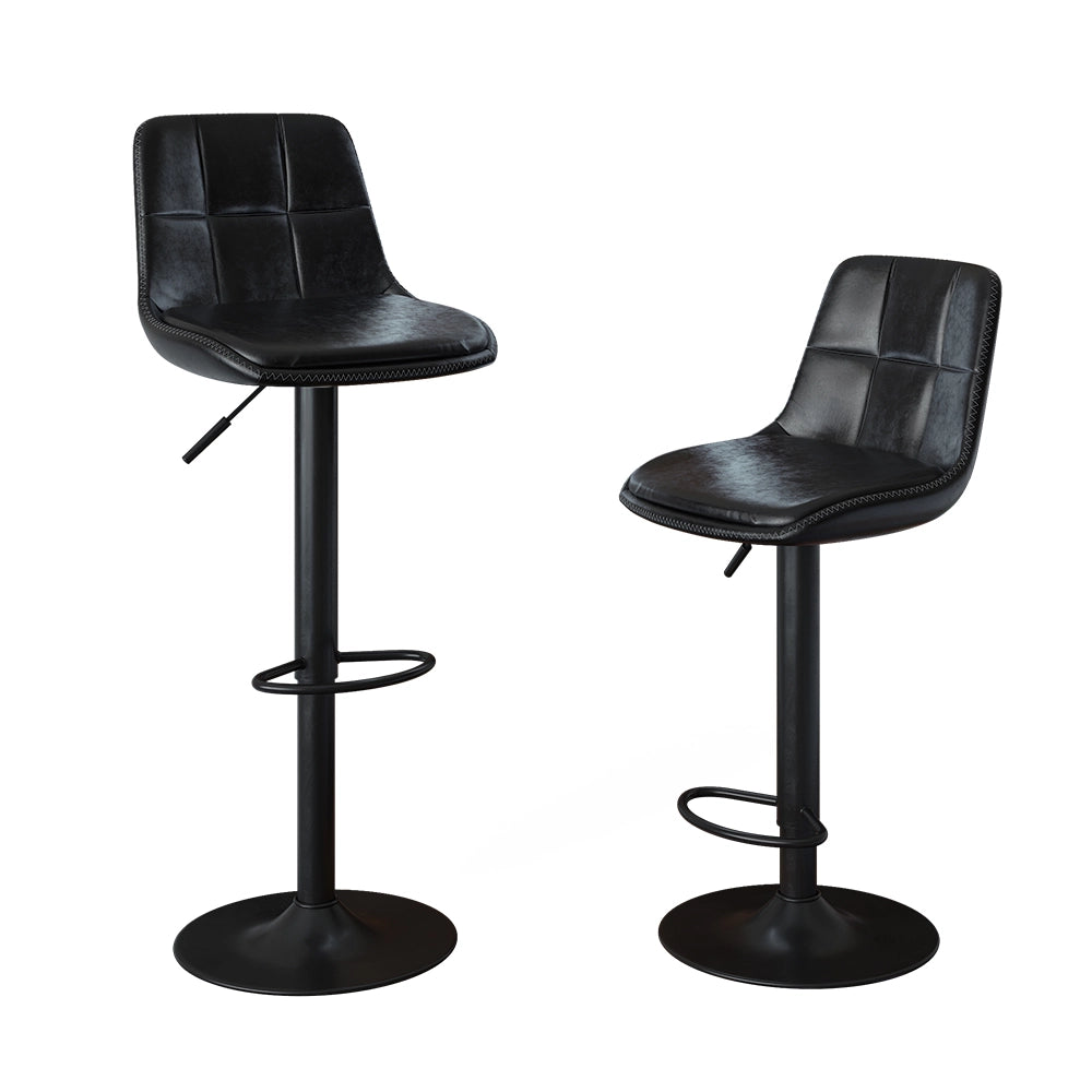 Set di 2 sgabelli da bar Sena Nero 42 x 86 cm Vicco