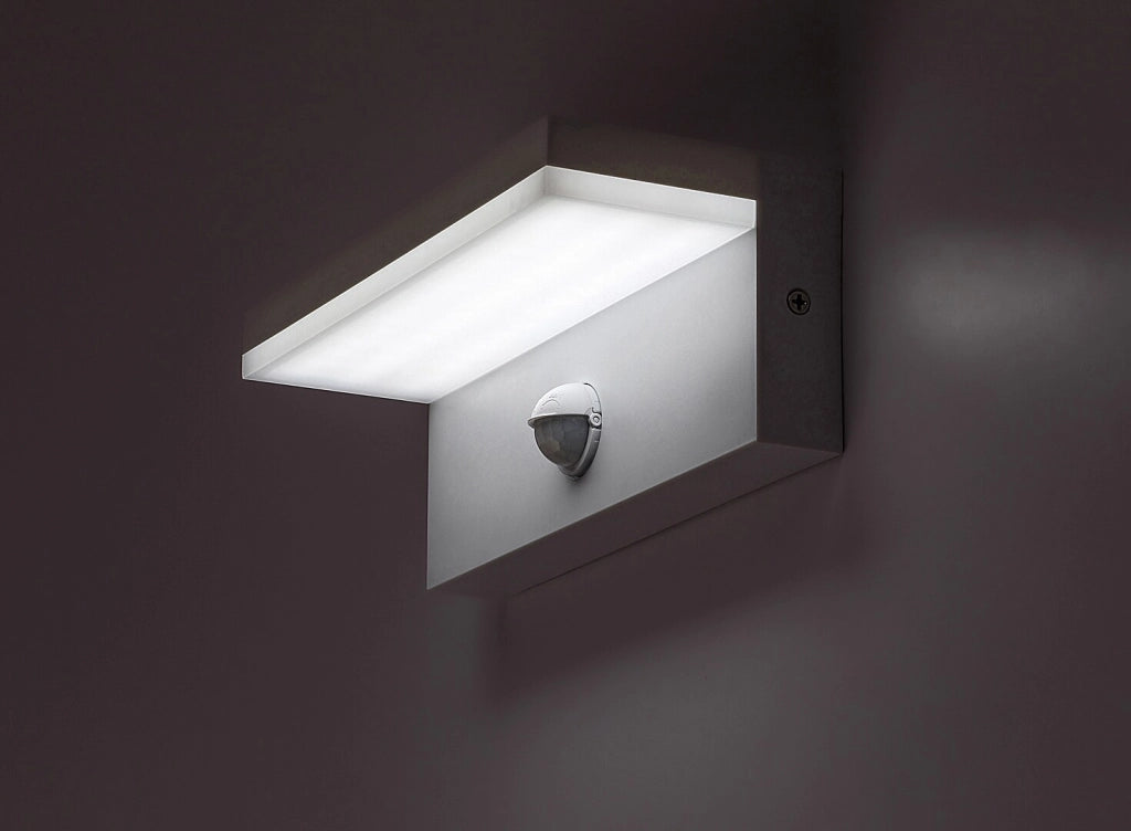 Applique esterno bianco PIR CCT LED 9W IP54 Zaragoza