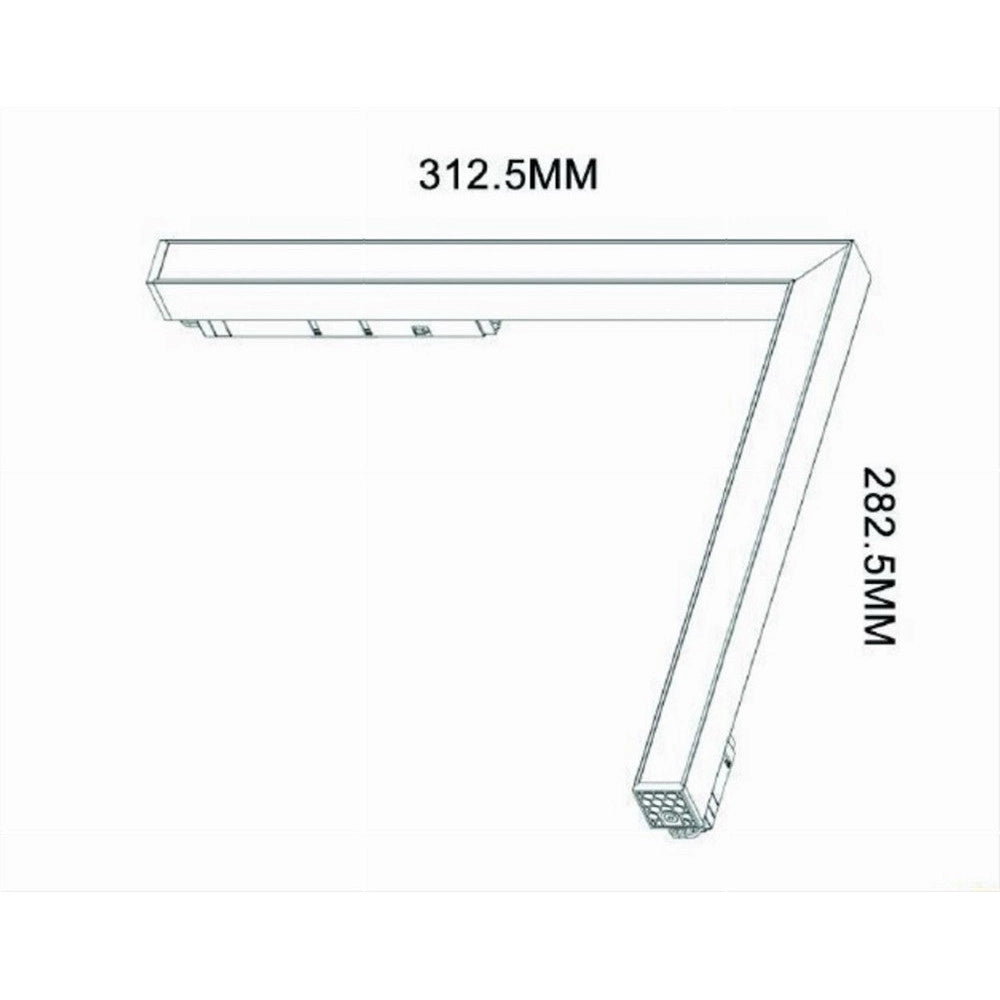 Trade Shop - Faro Led Angolare 24 W Incasso Per Binario Magnetico 48v Luce 3000k 4000k Mg-06 -
