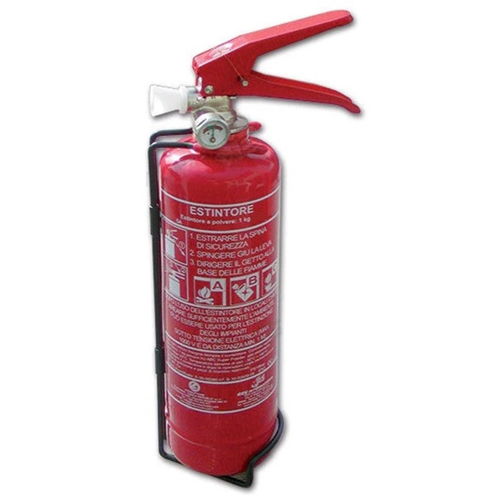 Trade Shop - Estintore A Polvere Secca Da 1 Kg Dispositivo Portatile Spegni Incendi Classe 8a 55b C -