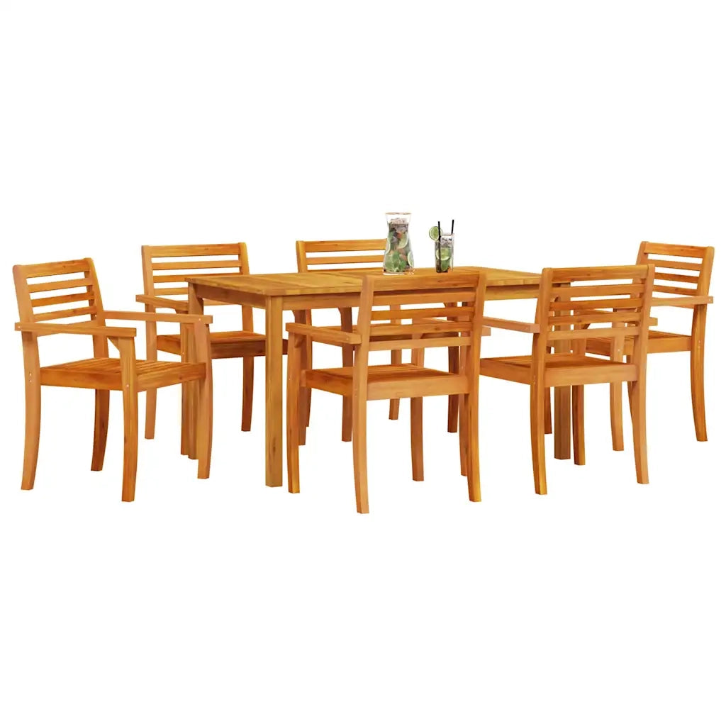 Set da Pranzo per Giardino 7 pcs Marrone 3375664