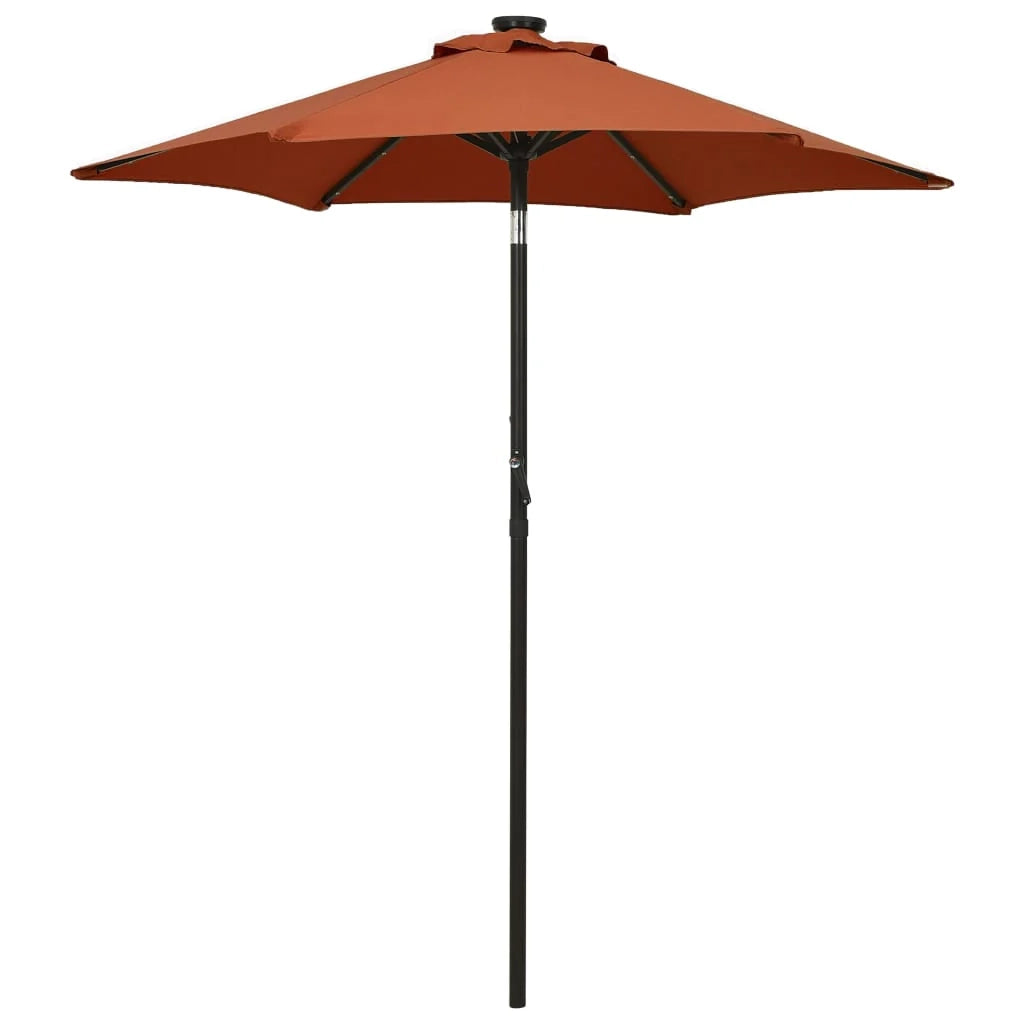 Ombrellone con luci led terracotta 200 x 211 cm alluminio 02_0008095