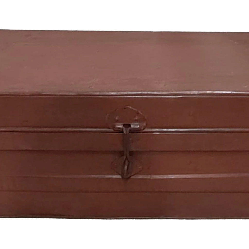 Valigia artigianale in metallo, 67x37x25h cm