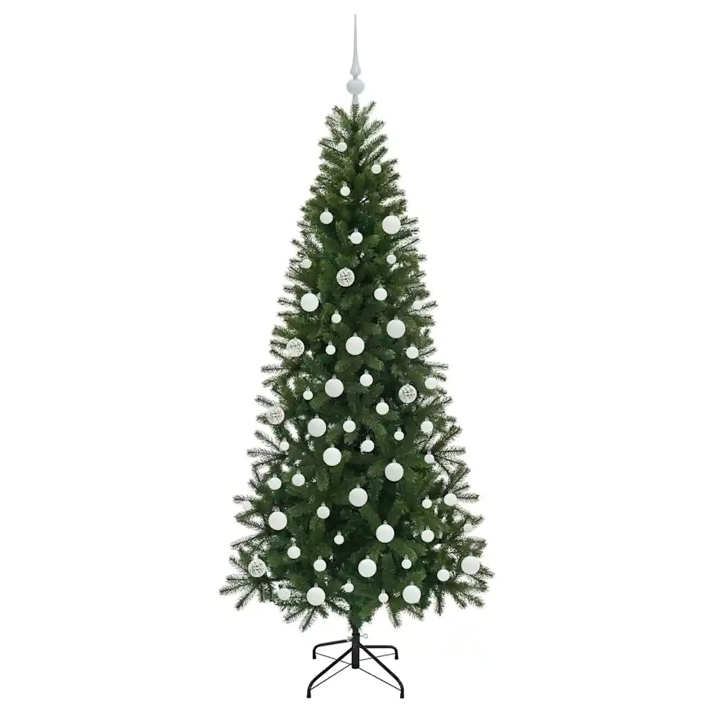 Albero di Natale | Decorazioni natalizie artificiale con 300 LED Verde 180 cm PE e PVC