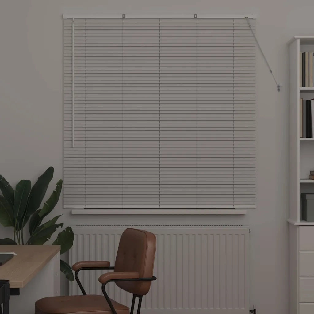 vidaXL Tenda per Finestra con tende Manuale Bianco Alluminio