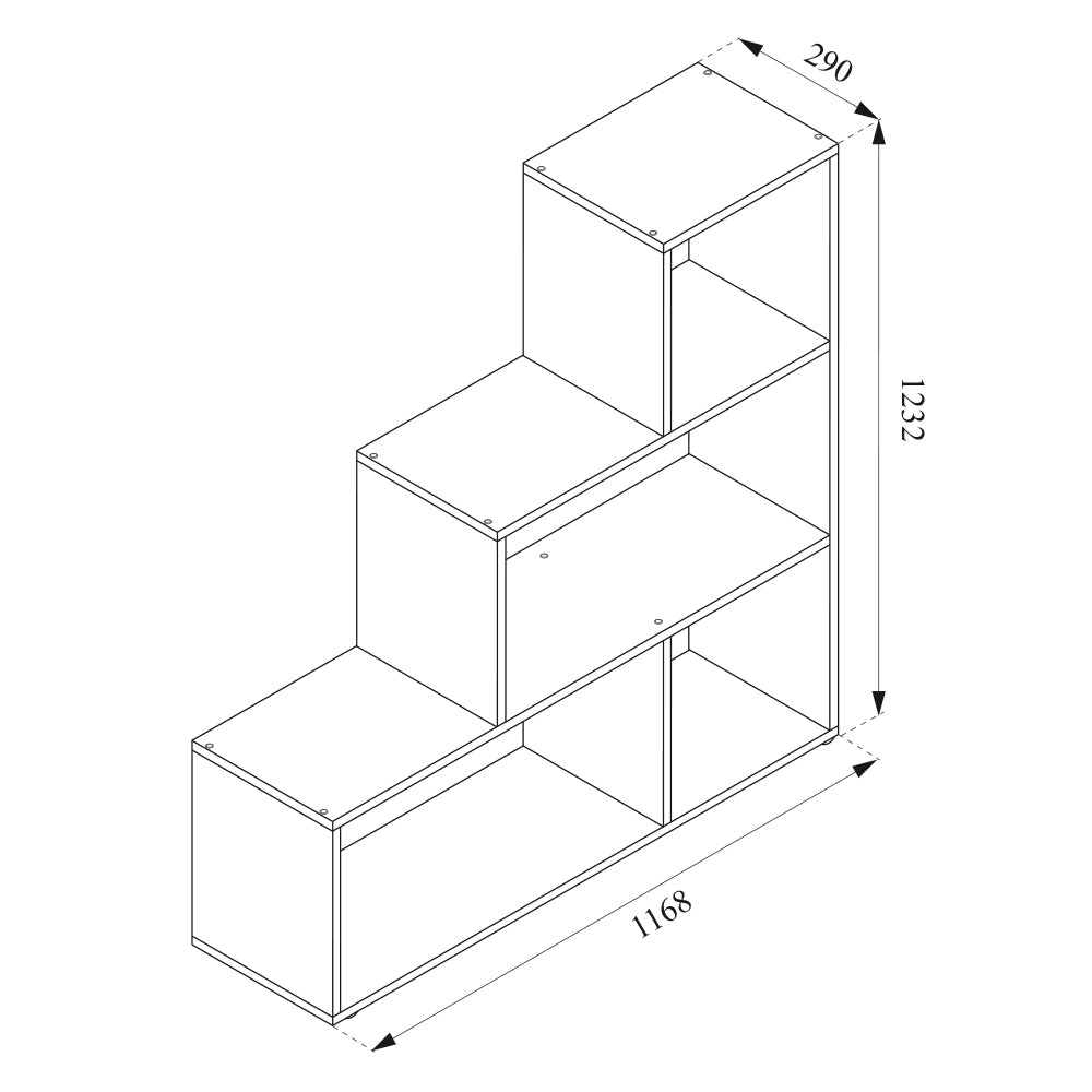 Vicco Scaffale per scale Sonoma 116.8 x 123.2 cm