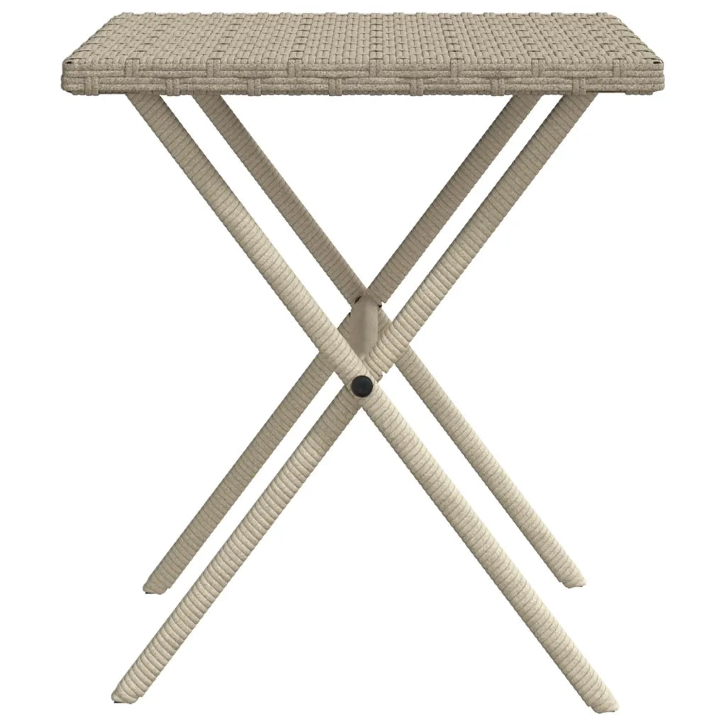vidaXL Lettini Prendisole 2pz con Tavolino Grigio Chiaro in Polyrattan