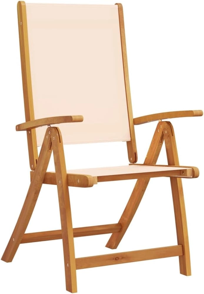 Set da pranzo da giardino 9 pezzi in legno massello di acacia e textilene, set tavolo e sedie da giardino, tavolo terrazza esterna e sedie, set terrazza, mobili da giardino esterno - 3279277