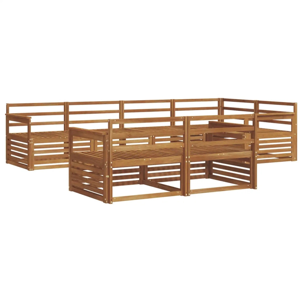 Set di divani da esterno 7 pcs Naturale