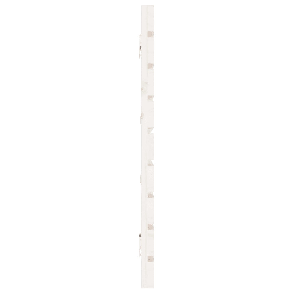 Testiera da Parete Bianca 166x3x63 cm in Legno Massello di Pino