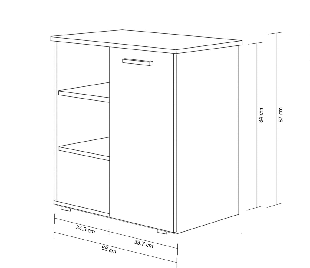 Mobile Ingresso Moderno Salvaspazio in Legno Composito cm 68x35x87 - LOUIS