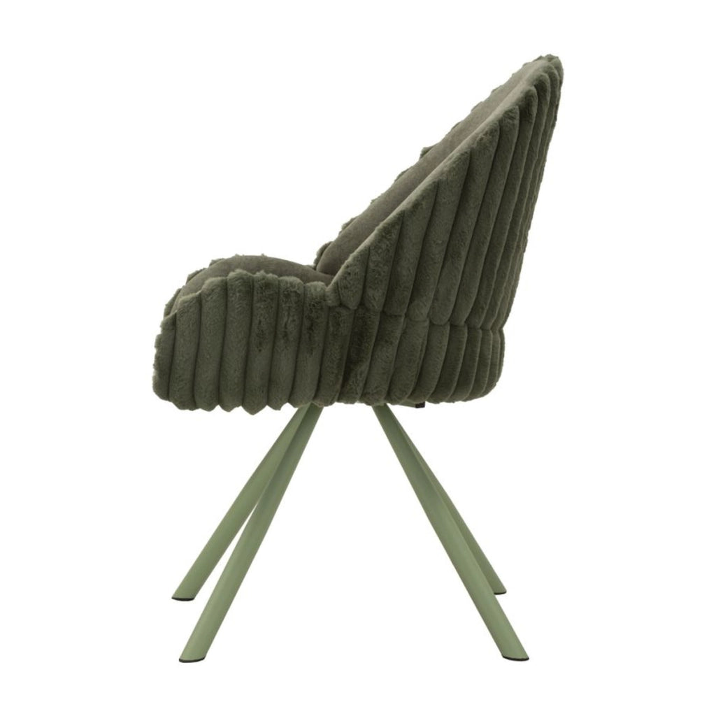 Set di 3 Pouf VKH886, Verde, Poliestere, 58x53x85 cm