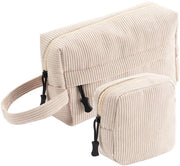 Borsa cosmetica per signore - Borsa cosmetica in corduroy per viaggiatori