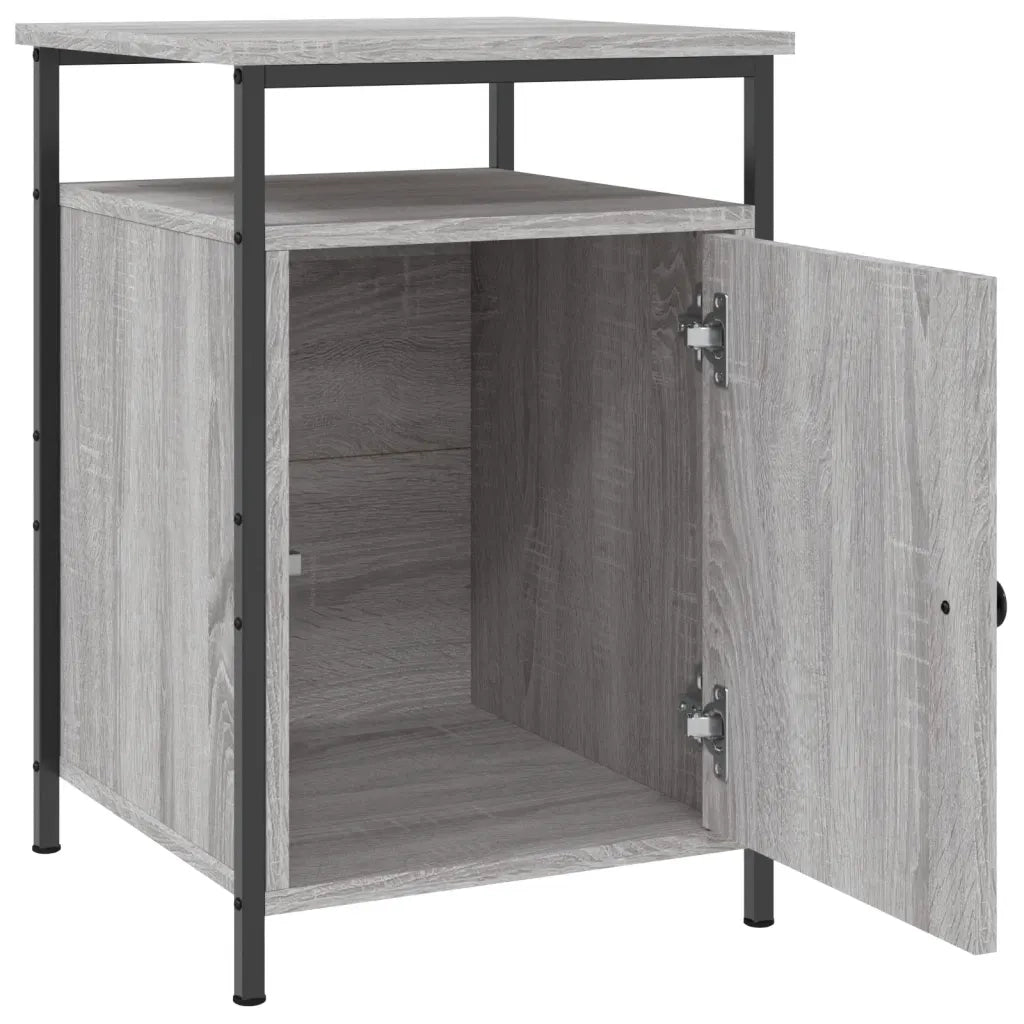 Comodini 2 pz-Set di 2 Tavolino da notte Grigio Sonoma 40x42x60 cm in Legno Multistrato 737298