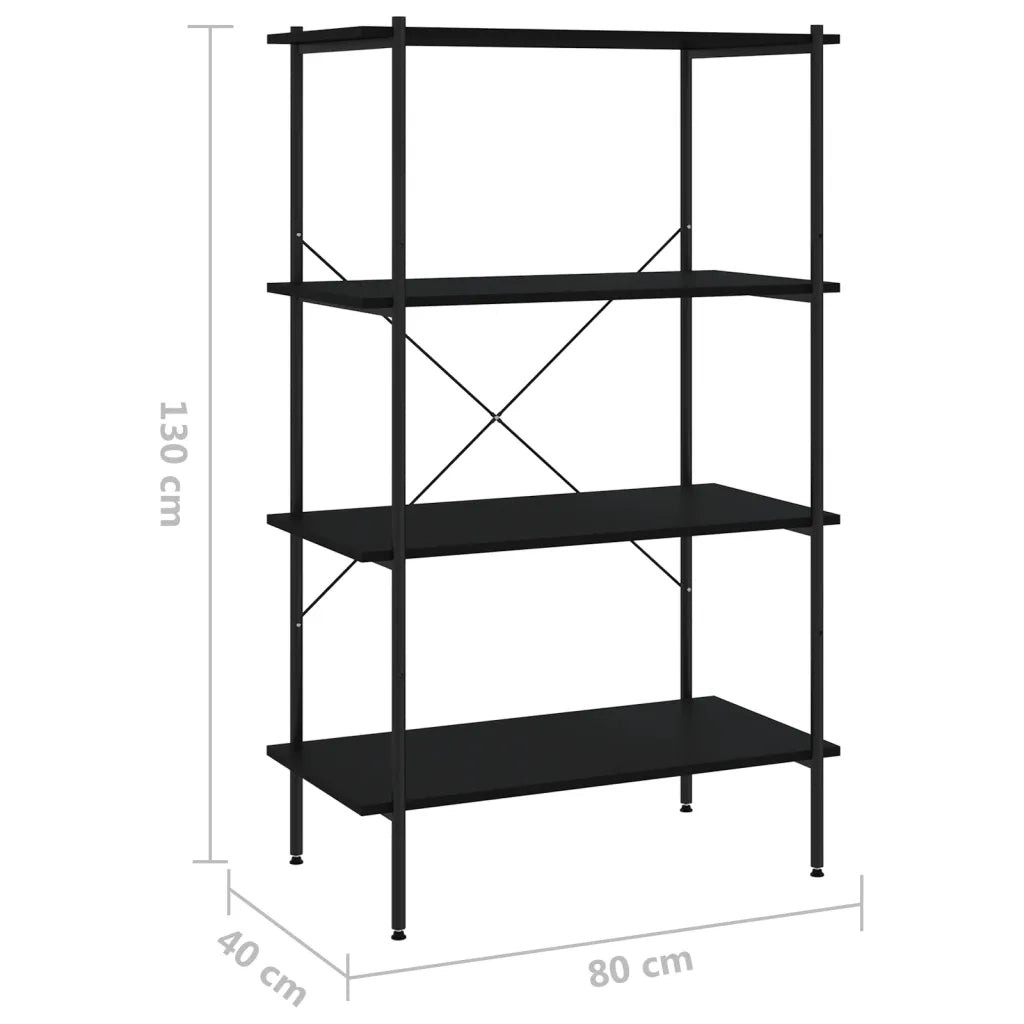 Scaffale con 4 Mensole Nero 80x40x130 cm CFW7985637