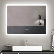 Aica Specchio da bagno a LED con Bluetooth 80 x 60 cm + 3 colori di luce regolabili + tasti a sfioramento