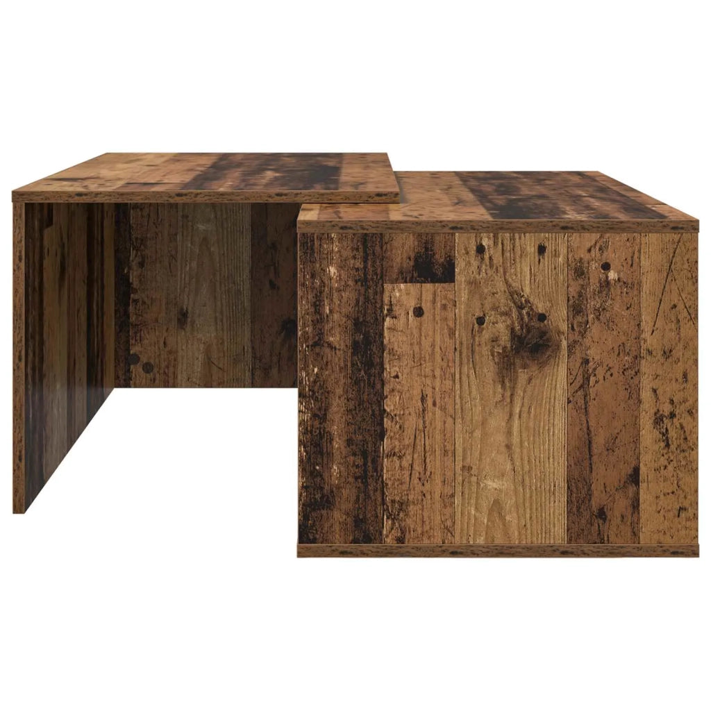 Set di 2 pz Tavolini da salotto | Tavolino da caff¨¨ | Tavolino da Soggiorno Legno vecchio Legno multistrato