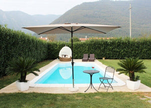 Ombrellone da Giardino 2x3 m Palo Ø38 mm Poly Eco in Acciaio Antracite