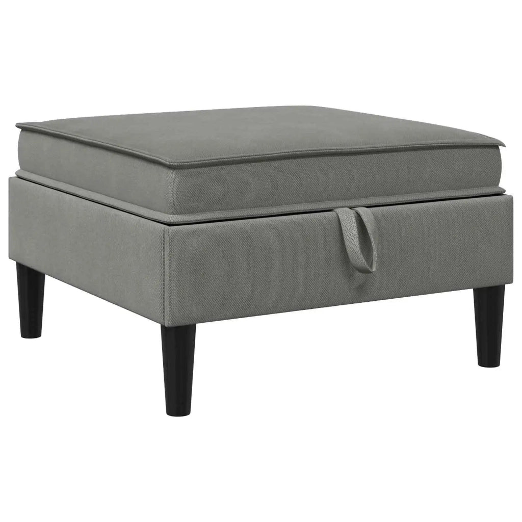 Set di mobili per il soggiorno 6 pcs Grigio scuro Tessuto