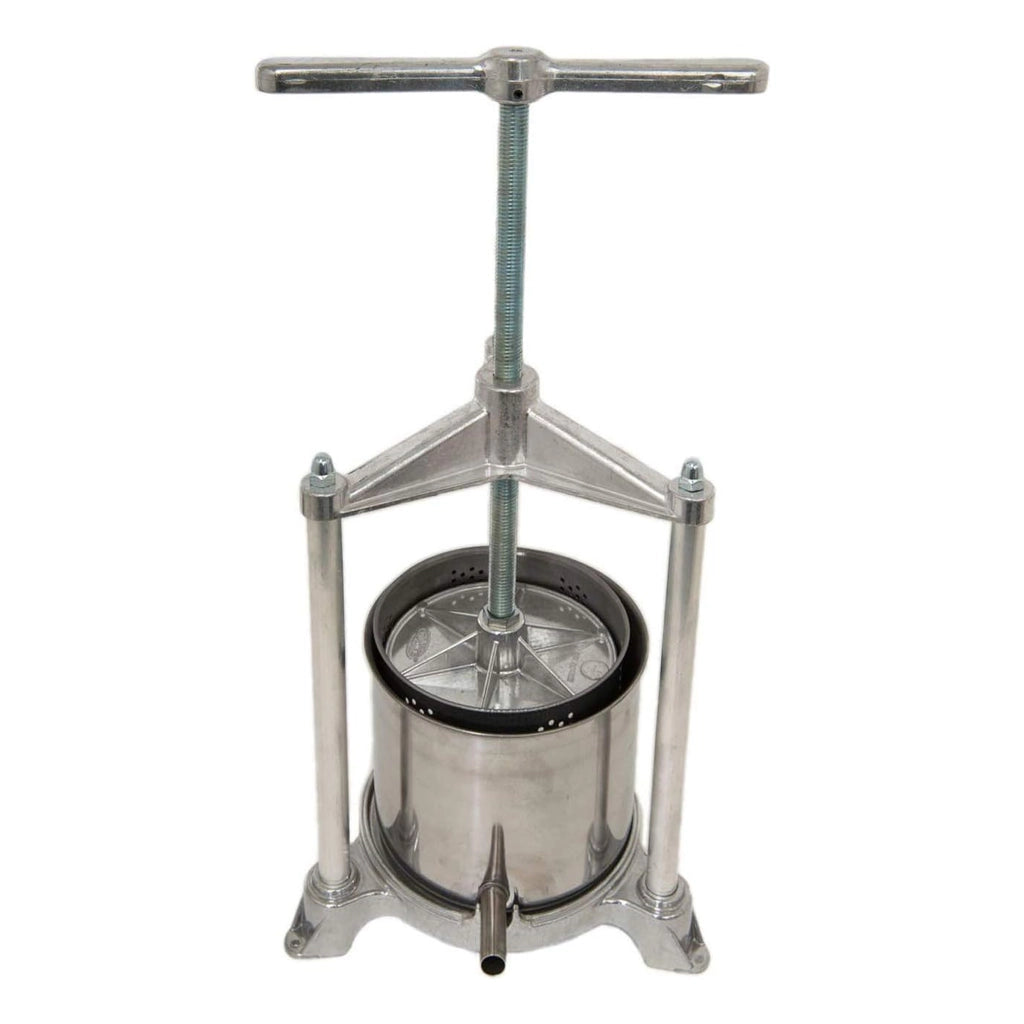 Torchietto premitutto in Alluminio 5L Torchio Manuale per Vino, Uva e Frutta | Pressa Manuale Compatta, Resistente e Facile da Utilizzare