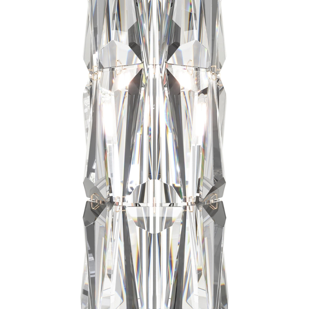 Maytoni lampada da terra contemporanea Puntes 8 luci E14 oro acciaio cristallo