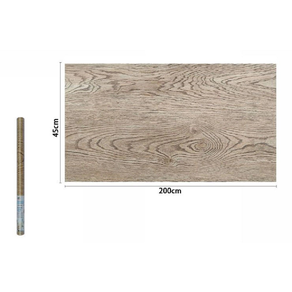 Trade Shop - Rotolo Pellicola Adesiva Effetto Legno 45 Cmx2 Metri Mobili Casa Cassetti 71238 -