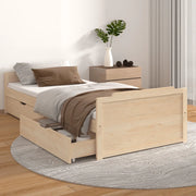 Giroletto con Cassetti in Legno Massello di Pino 90x200 cm 322159