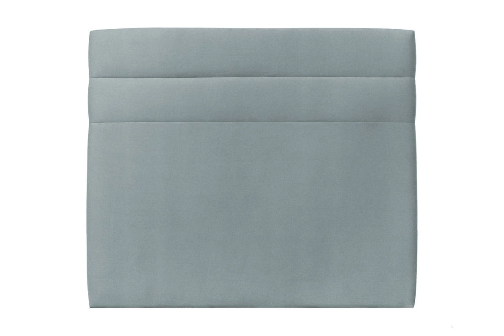 Testiera in tessuto velluto grigio blu con linee L150 cm