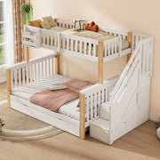 Letto a castello per bambini con cassetti e armadi