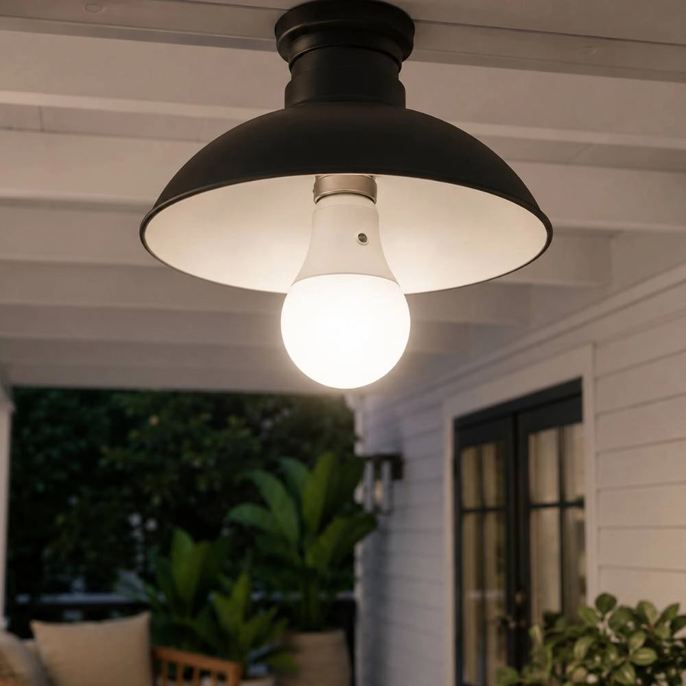 Lampadina led goccia e27 9w 4000k con sensore crepuscolare