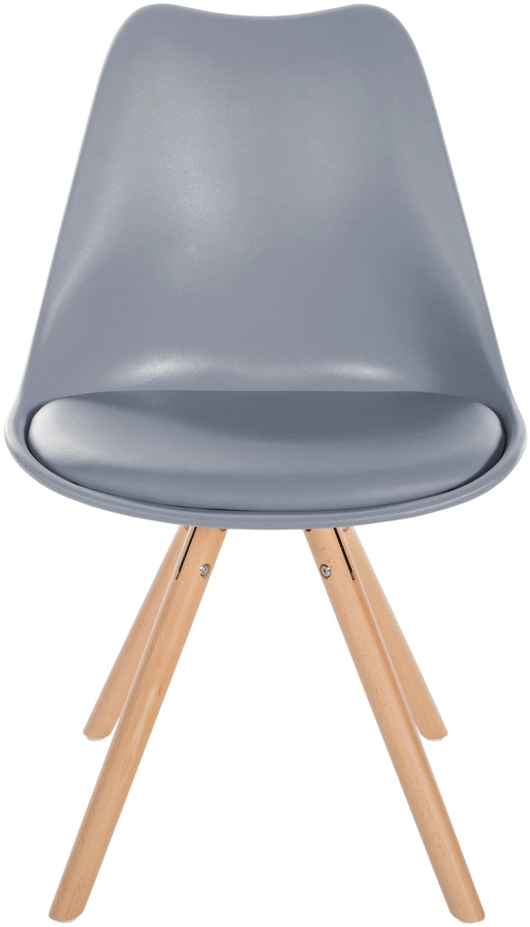 Sedia Sofia in plastica grigio,natura (rotondo)