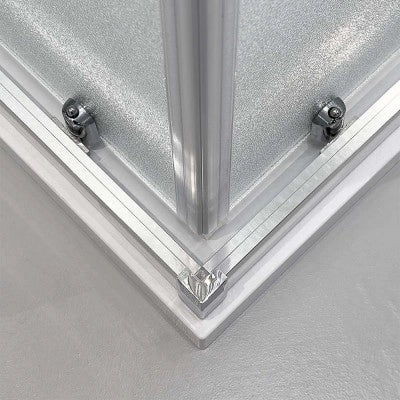 Box doccia angolare 80x120 cm doppio scorrevole vetro stampato  Tay