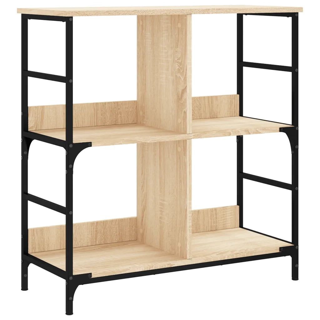 Libreria-Scaffale per Libri-Mobile di Stoccaggio Rovere Sonoma 78,5x33x82 cm in Legno Multistrato