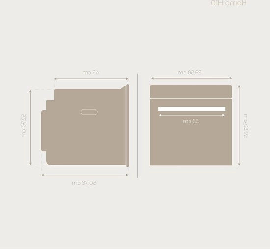 Oven a Incastro - Efficienza A - 2.800 W - 77 litri - Funzione Grill - 4 Programmi - Timer - Interruttore a Scelta - Porta a Doppia Vetrata - Modello H10 (nero)