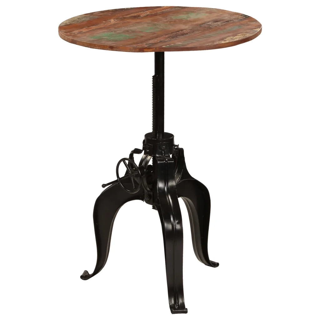Tavolo da Bar in Legno Massello di Recupero 75x(76-110) cm cod mxl 19157