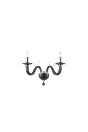 APPLIQUE RAVEL 2 LUCI NERO E CROMO ATTACCO E14 L.37CM