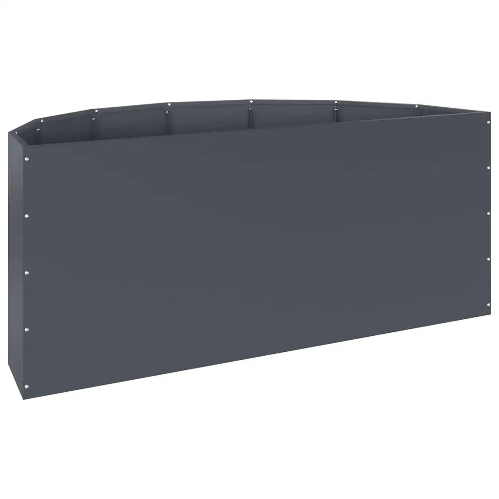 Fioriera | Cassetta per fiori | Vaso Antracite 120 x 60 x 50 cm Acciaio