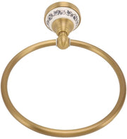Accessorio per la doccia a muro con finitura in ottone e adesivo in ceramica per una decorazione di lusso