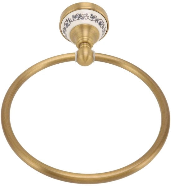 Accessorio per la doccia a muro con finitura in ottone e adesivo in ceramica per una decorazione di lusso