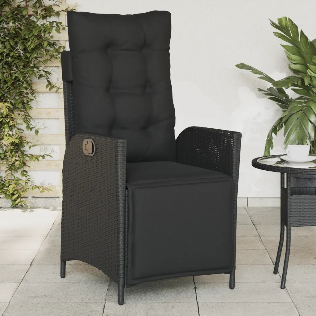 vidaXL Sedie da Giardino Reclinabili 2 pz con Poggiapiedi Polyrattan