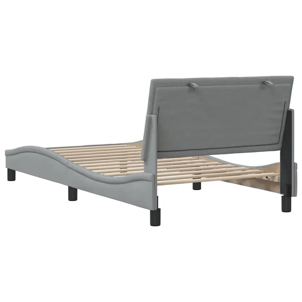 Giroletto senza Materasso Grigio Chiaro 100x200 cm Tessuto