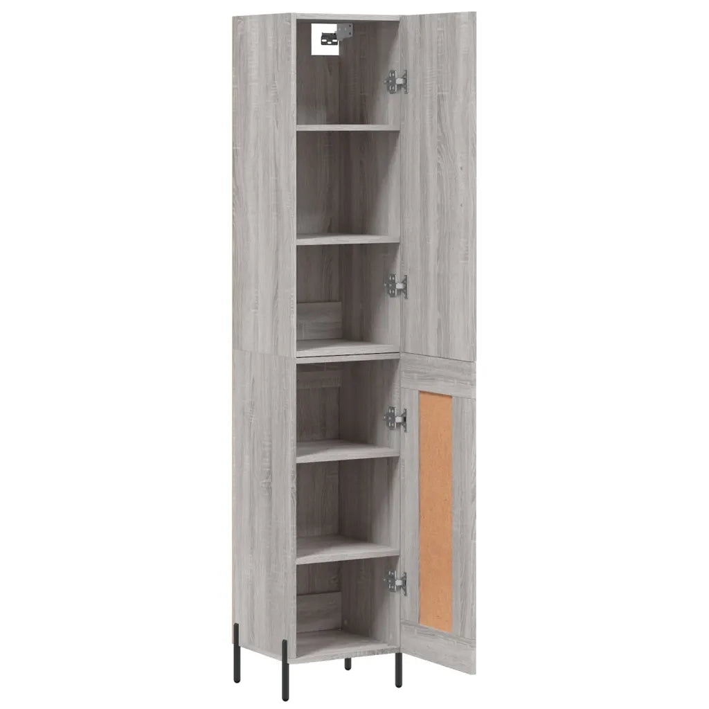 Credenza Grigio Sonoma 34,5x34x180 cm in Legno Multistrato 3199119
