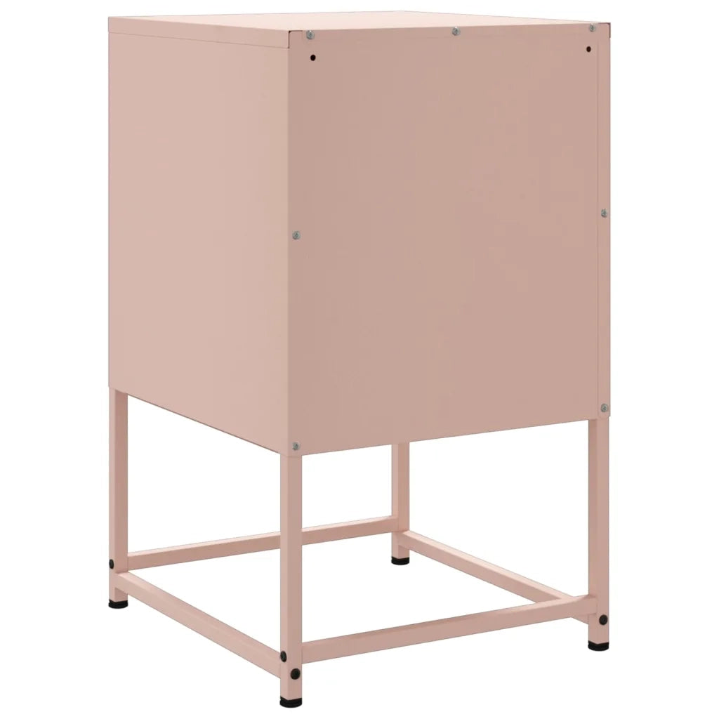 Comodino-Tavolino da notte Rosa 36x39x60,5 cm in Acciaio 733482