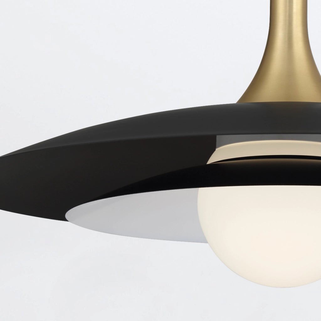 Lampada a sospensione moderna nero-oro LED 15W Welsh