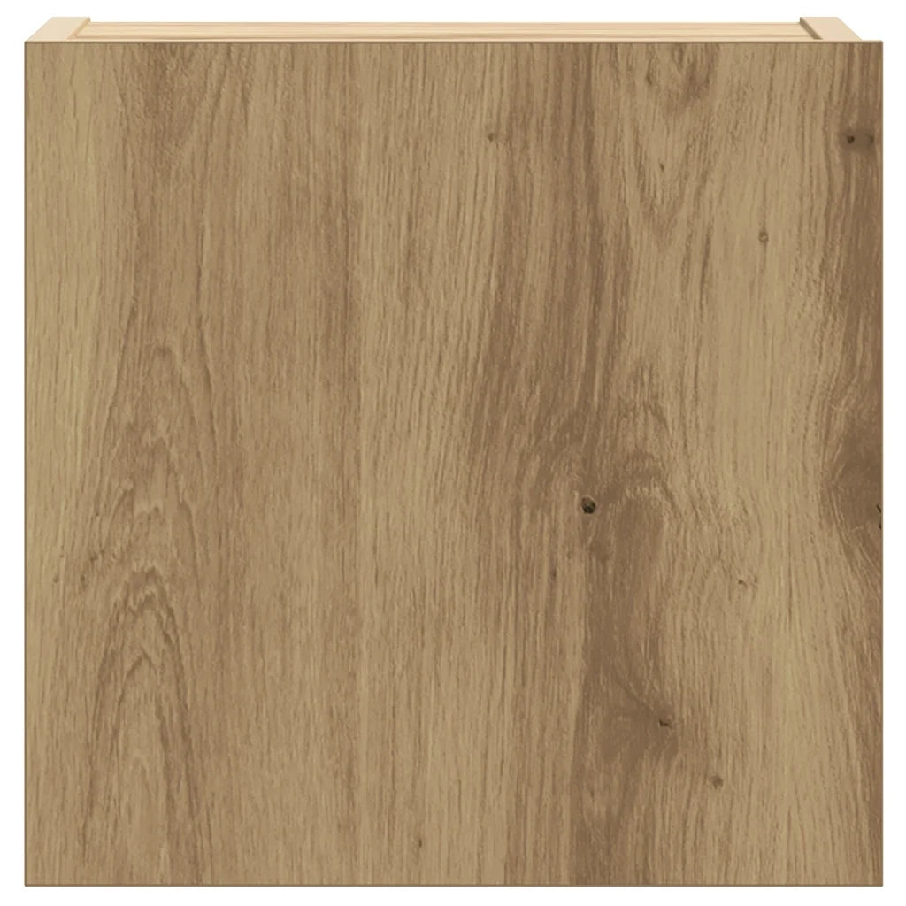 Set Mobile TV 6 pz-Credenza per TV Montato a Parete Rovere in Legno Multistrato 495894