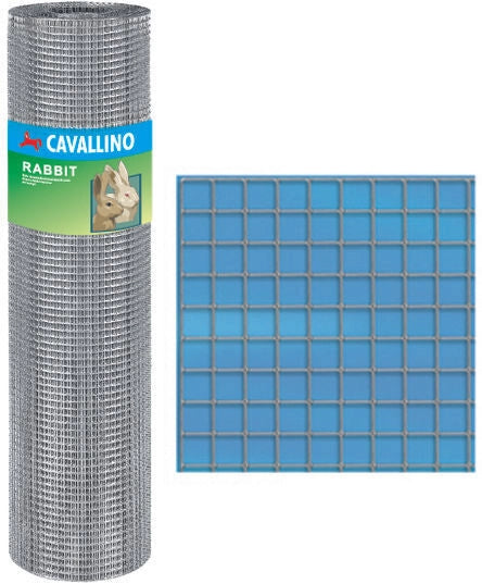 BlinkY 90291 Rete Cavallino Rabbit Zincata Elettrosaldata Maglia 12,7x25,4 mm Filo 1,3 mm Altezza 50 cm Lunghezza 10 m colore Verde