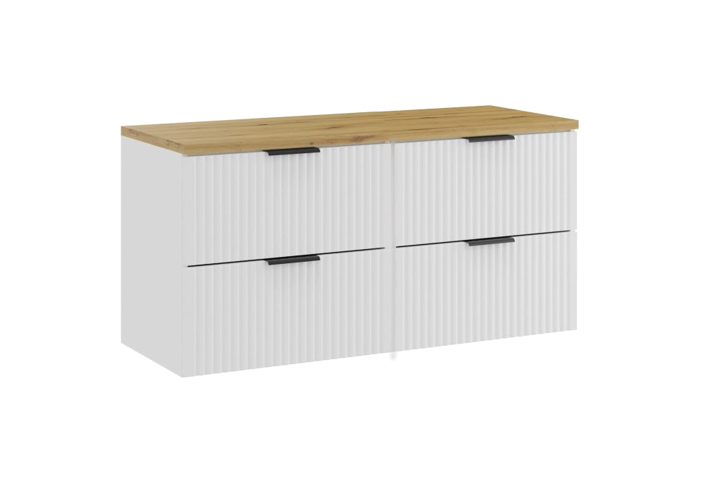 Set mobili bagno 120 cm con piano Adel White 120 x 1401 x 46 cm